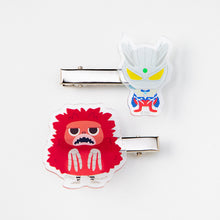 画像をギャラリービューアに読み込む, アクリルヘアクリップ ウルトラマンゼロ&ピグモン