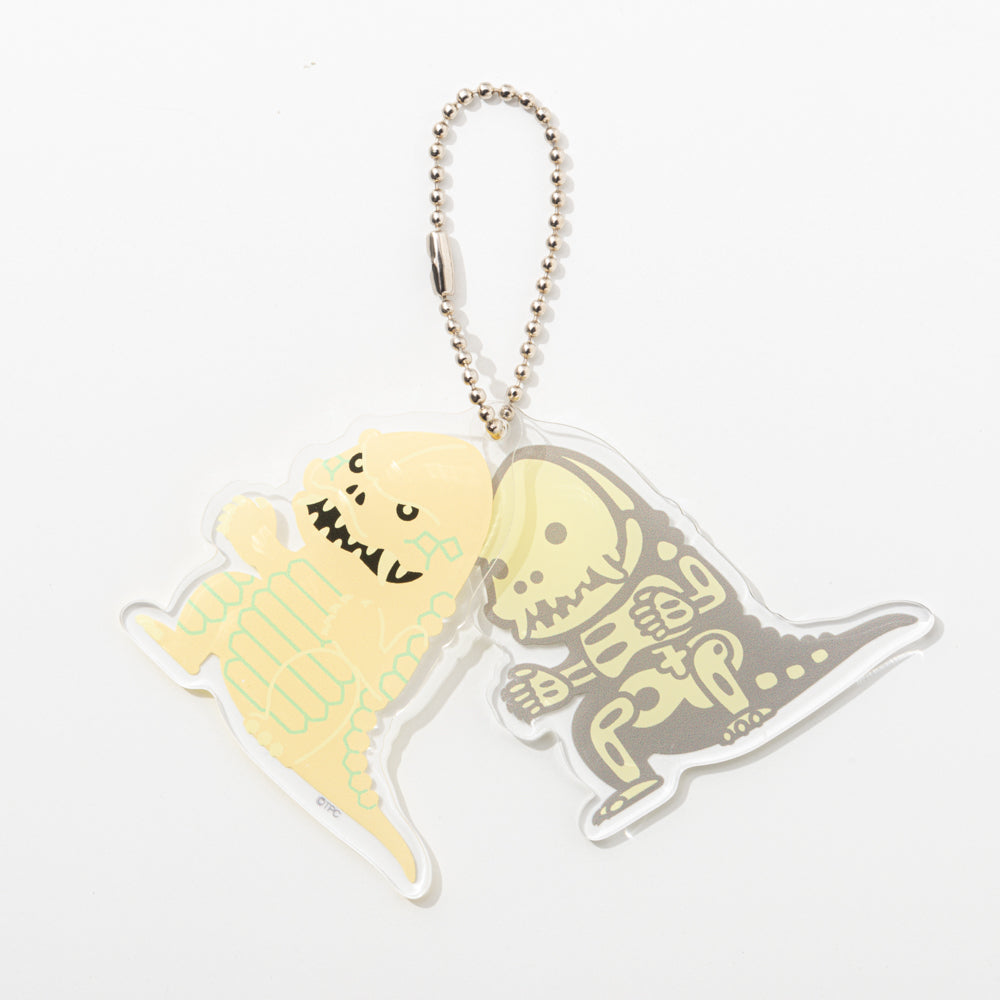 スライドアクリルキーホルダー スケルトンシリーズ レッドキング