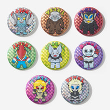 画像をギャラリービューアに読み込む, ホログラム缶バッジ 星人デフォルメアート マグマ星人