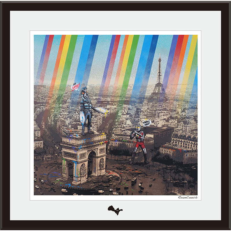 複製原画 RoamCouch「Rainbow inc./Ultraman × Baltan Paris」（Hand Finish＆額装あり）