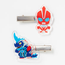 画像をギャラリービューアに読み込む, ヘアクリップ ウルトラマンオメガ＆レキネス
