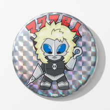 画像をギャラリービューアに読み込む, ホログラム缶バッジ 星人デフォルメアート マグマ星人
